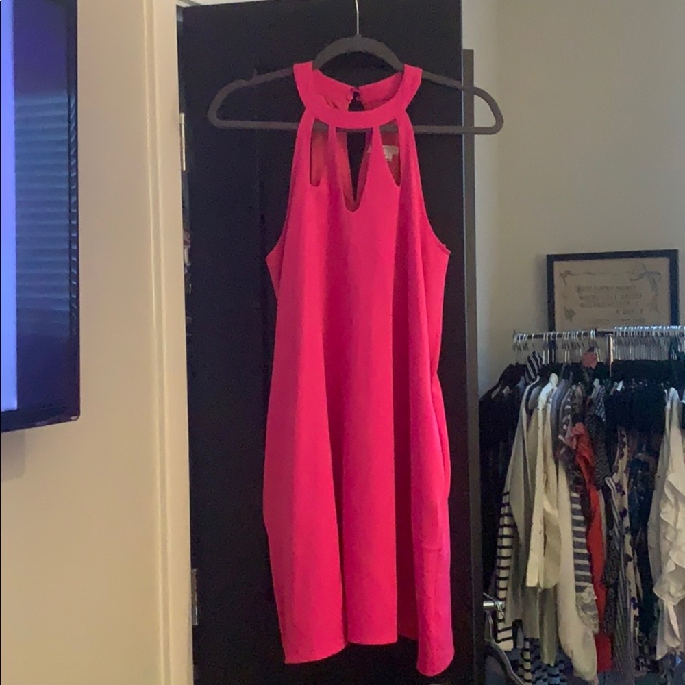 Hot pink dress